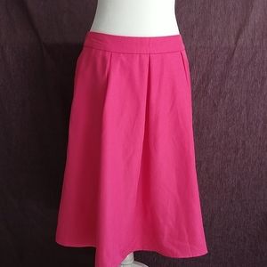 Hot Pink Pleated Skirt w/pockets